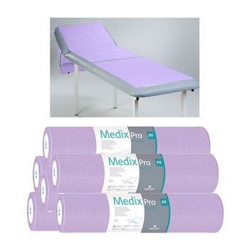 Podkład higieniczny na rolce 60cm x 50cm fioletowy podfoliowany 54g MedixPro 480szt