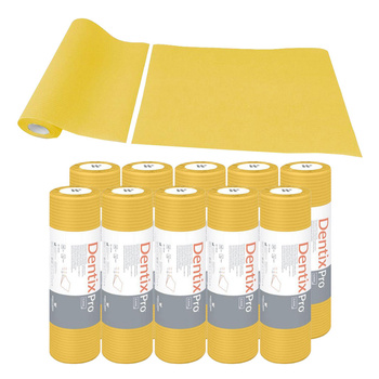 Serweta dentystyczna na rolce 33cm x 48cm żółta podfoliowana 54g DentixPro 400szt
