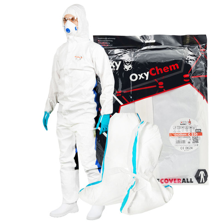Kombinezon ochronny lakierniczy XXXL OxyChem C250 + ochraniacze na buty wysokie