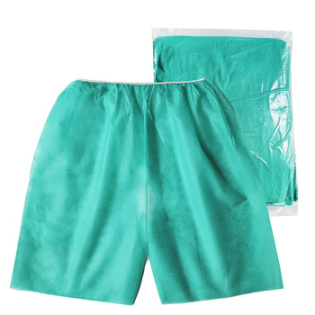 Spodenki do kolonoskopii dla pacjenta zielone flizelina 25g 10szt