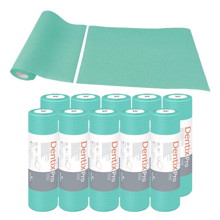 Serweta dentystyczna na rolce 33cm x 48cm zielona podfoliowana 54g DentixPro 400szt