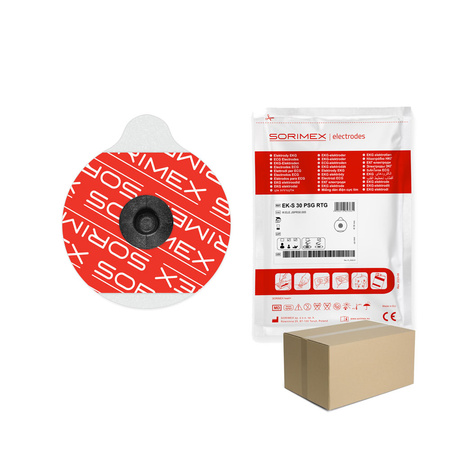 Elektrody pediatryczne dla dzieci EKG EK-S 30 PSG RTG pianka żel stały 30mm 50szt wielopak 40op