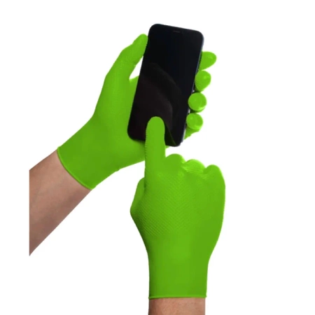 Rękawiczki nitrylowe XL zielone Mercator Gogrip green 50szt karton 10op