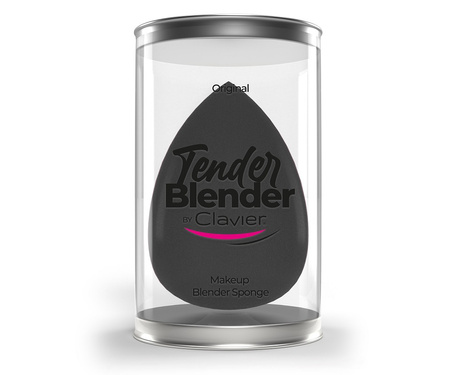 Gąbka do Makijażu Tender Blender, Super Miękka, Czarna - Idealna do Precyzyjnego Aplikacji Podkładu i Kosmetyków Uzupełniających