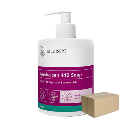 Pielęgnacyjne mydło w płynie do mycia rąk i ciała Mediclean 410 Soap 500ml 12op