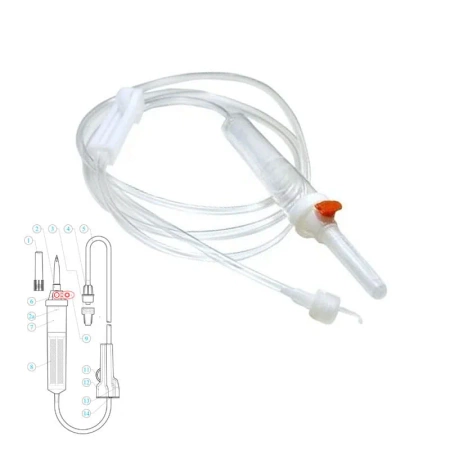 Przyrząd do przetaczania krwi typ TS 150cm Margomed bez ftalanów 1szt