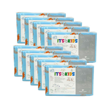 Podkład na przewijak dla niemowląt 50cm x 60cm niebieski podfoliowany 54g Its4kids 400szt