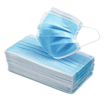 Maska ochronna chirurgiczna 3 warstwy na gumkę typ IIR niebieska 50szt