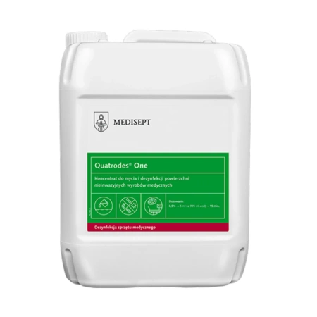 Koncentrat do mycia i dezynfekcji powierzchni nieinwazyjnych wyrobów medycznych Quatrodes One 5l