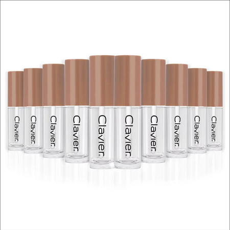 Jednorazowe pojemniki na błyszczyk Clavier, zestaw 10 sztuk, idealne do przechowywania kosmetyków w podróży lub na co dzień.