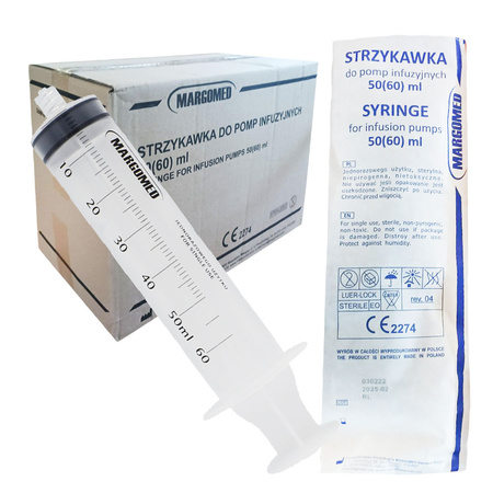 Strzykawka do pompy infuzyjnej 50ml Margomed 85szt