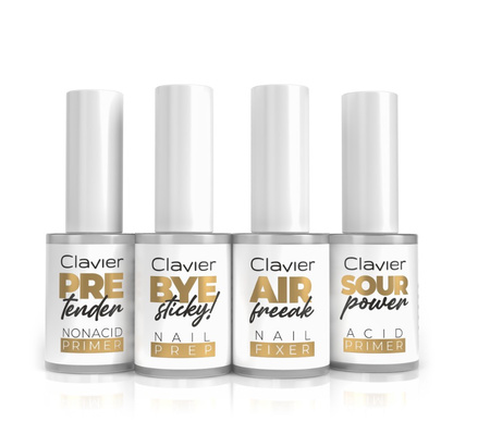 Primer bezkwasowy NONACID Clavier, do paznokci, hybryd, żelu, 7ml