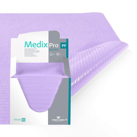 Podkład higieniczny 33cm x 48cm fioletowy podfoliowany 54g MedixPro 80szt