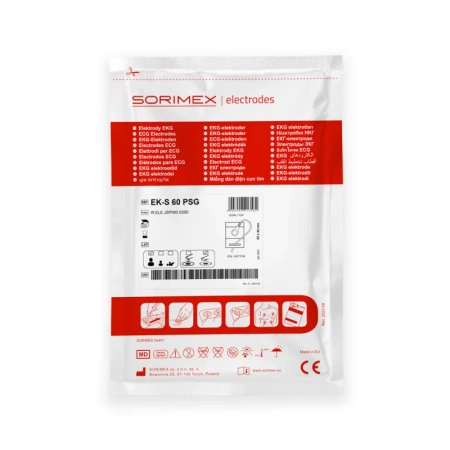 Elektrody do holtera EKG EK-S 60 P pianka żel ciekły 55mm x 40mm 50 szt