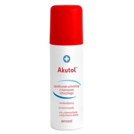 Plaster w sprayu na rany Akutol elastyczny opatrunek w aerozolu 60ml 1szt