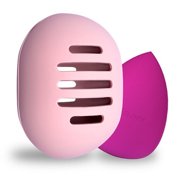 Silikonowe etui na gąbkę do makijażu, osuszacz, pink, 1szt.