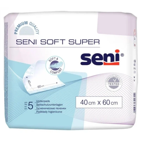 Podkład chłonny na łóżko 40cm x 60cm Seni Soft Super 5 szt