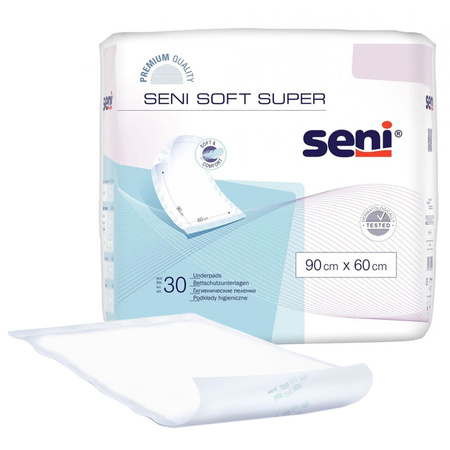 Podkład chłonny na łóżko 90cm x 60cm Seni Soft Super 30 szt