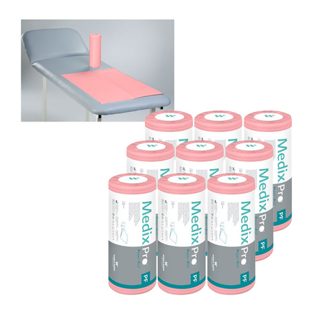 Podkład higieniczny na rolce 50cm x 80cm różowy podfoliowany 54g MedixPro 225szt