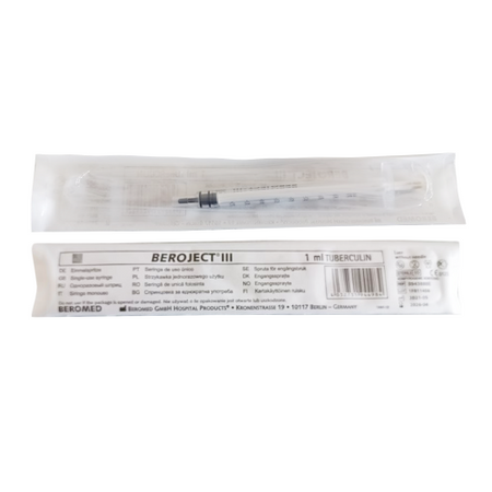 Strzykawka tuberkulinowa z igłą 1ml luer Beroject III 100 szt
