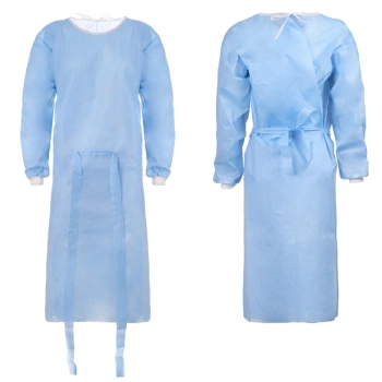 Fartuch medyczny SMS niebieski z mankietem (włóknina SMS 35g) 10szt