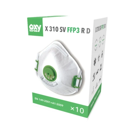 Półmaska ochronna FFP3 z zaworem X 310 SV FFP3 R D - wielopak 10szt