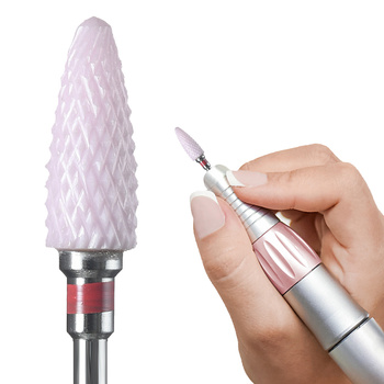 Frez ceramiczny różowy TRICH CYLINDER (F), delikatny (czerwony)