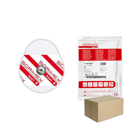 Elektrody pediatryczne dla dzieci EKG EK-S 36 P pianka żel ciekły 36mm 50szt wielopak 30op