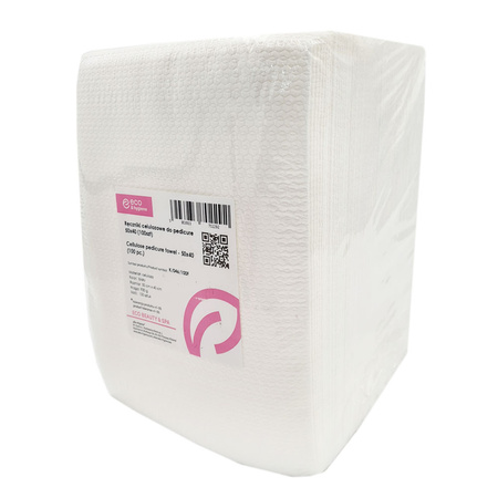 Ręcznik kosmetyczny do pedicure biały z celulozy 50cm x 40cm 100szt