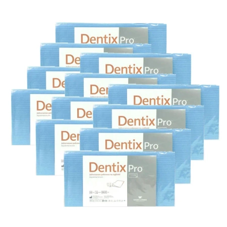 Pokrowiec na zagłówek stomatologiczny 32cm x 28cm niebieski podfoliowany 54g DentixPro 600szt
