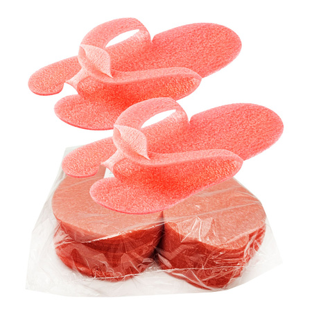 Klapki japonki jednorazowe spa z pianki różowe 10par