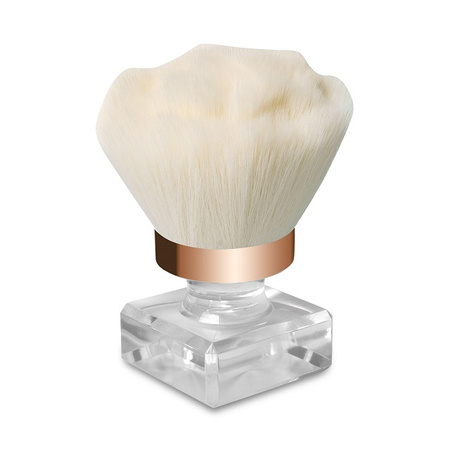 Pędzel do odpylania pyłu w etui, do paznokci, do makijażu, flower - white