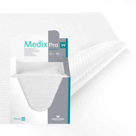 Podkład higieniczny 33cm x 48cm biały podfoliowany 54g MedixPro 80szt