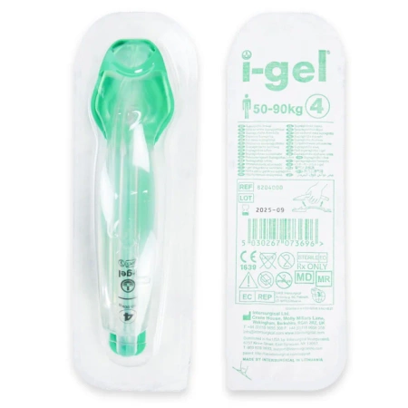 Maska krtaniowa I gel rozmiar 4 dla średniego dorosłego maska oddechowa intubacyjna żelowa I-gel 25 szt