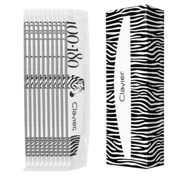 Pilnik do paznokci 100/180, manicure, Clavier, Zeberka Łódka szary (bezpieczny pakiet) 10szt.