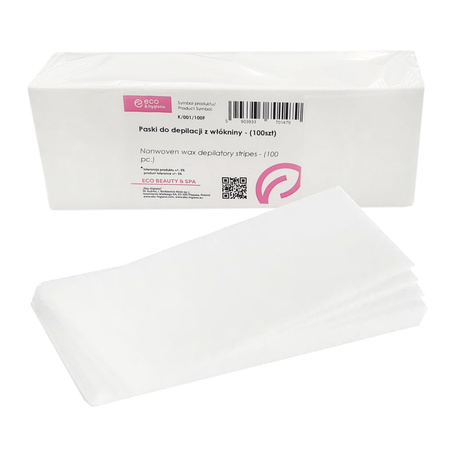 Pasek do depilacji z włókniny 7cm x 20cm biały 100szt