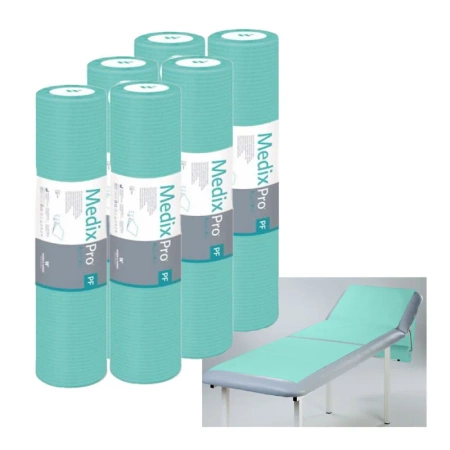 Podkład higieniczny na rolce 50cm x 80cm zielony podfoliowany 54g MedixPro 300szt