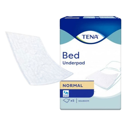 Podkład chłonny na łóżko 90cm x 60cm Tena Bed Normal 5 sztuk