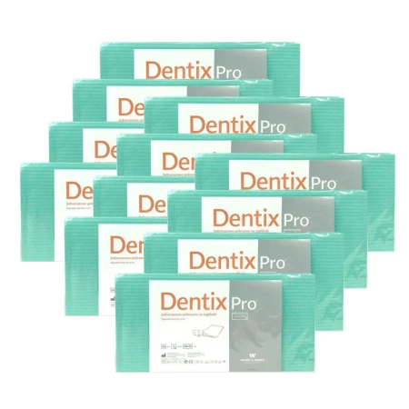 Pokrowiec na zagłówek stomatologiczny 32cm x 28cm zielony podfoliowany 54g DentixPro 600szt