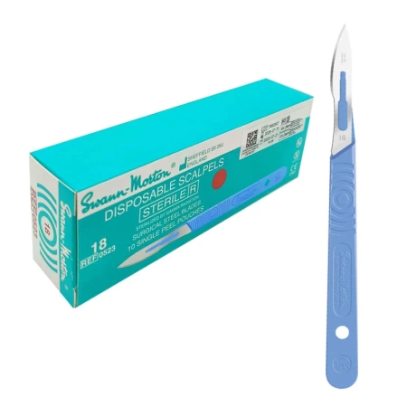 Skalpel chirurgiczny 18 sterylny 10szt stal nierdzewna Swann-Morton
