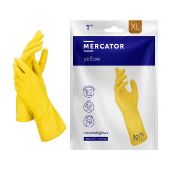 Rękawiczki gumowe XL gospodarcze żółte lateksowe Ideall Yellow 1 para