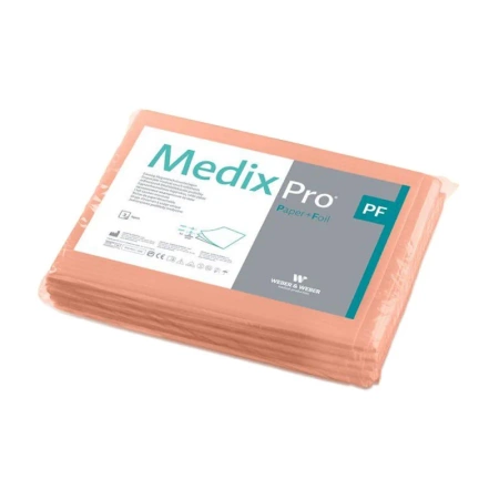 Prześcieradło jednorazowe 77cm x 210cm morelowe podfoliowane 54g MedixPro 5szt