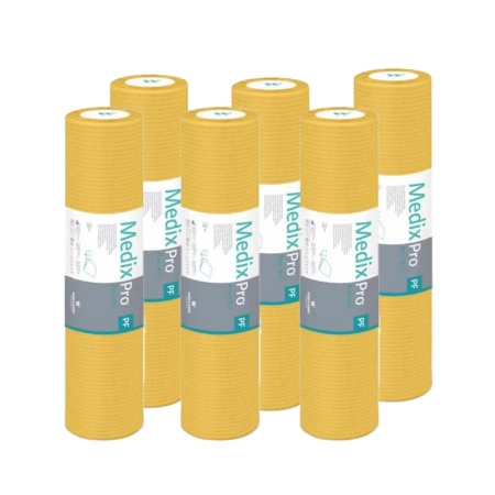 Podkład higieniczny na rolce 50cm x 80cm żółty podfoliowany 54g MedixPro 300szt