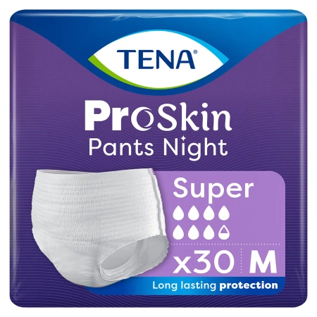 Majtki chłonne na noc TENA Pants ProSkin Super Night M 30 sztuk