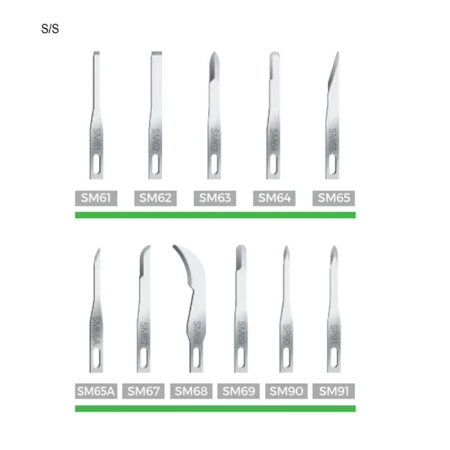 Ostrze mikrochirurgiczne PD81 sterylne 25szt stal nierdzewna Swann-Morton