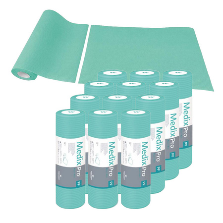Podkład higieniczny na rolce 33cm x 50cm zielony podfoliowany 54g MedixPro 600szt