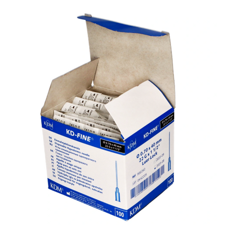 Igły iniekcyjne 23G 0,6mm x 80mm KDM KD-Fine 50szt