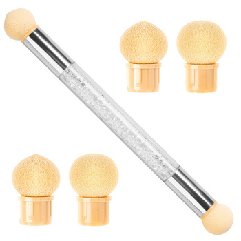 Pędzelek do ombre gąbki stempel do lakierów hybryd