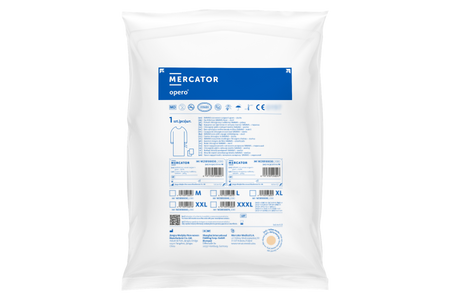 Fartuch sterylny XXL z mankietem, wiązany na troki (włóknina SMS 35g) 1szt