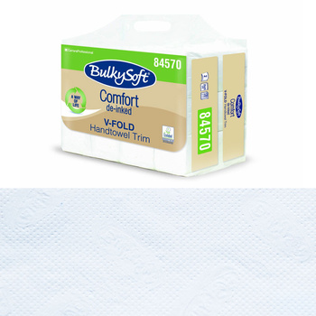 Ekologiczny ręcznik papierowy w listkach krótki 21x21cm składany typu ZZ V-FOLD 3000szt biały 2 warstwy